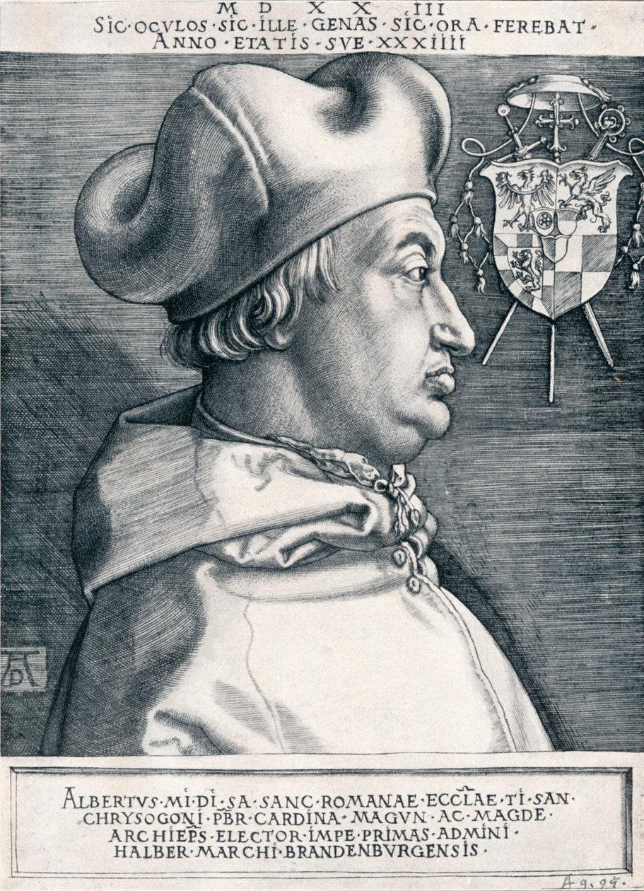 Kardinal Albrecht av Brandenburg Den store kardinal, 1523 1906 av Albrecht Dürer