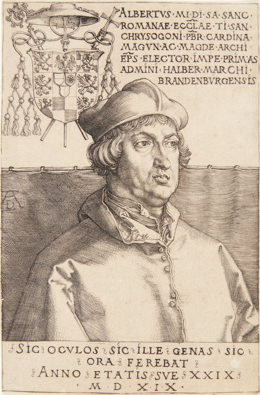 kardinal Albrecht av Brandenburg; eller Den lille kardinal av Albrecht Dürer