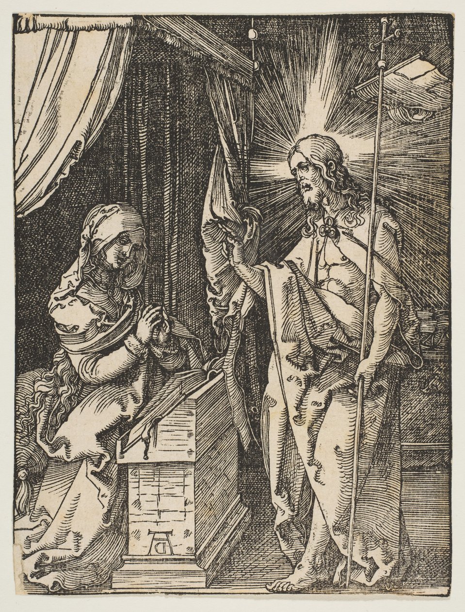 Kristus viser seg for sin mor, fra The Small Passion, ca. 1510. av Albrecht Dürer