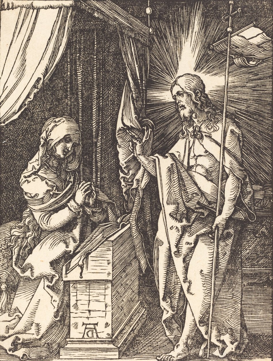 Kristus viser seg for sin mor, sannsynligvis ca. 15091510. av Albrecht Dürer