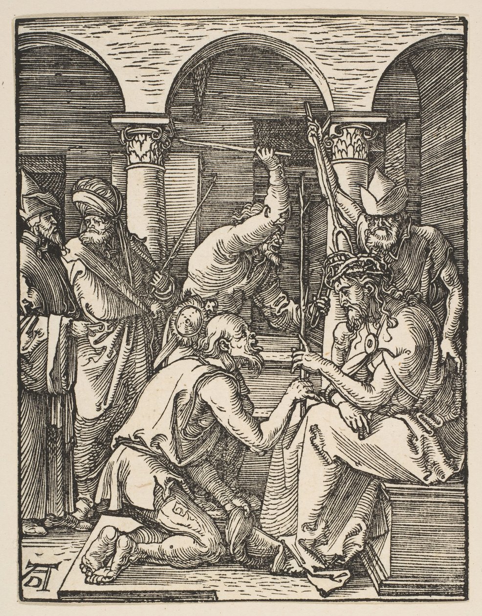 Kristus kronet med torner, fra The Small Passion, ca. 1509. av Albrecht Dürer