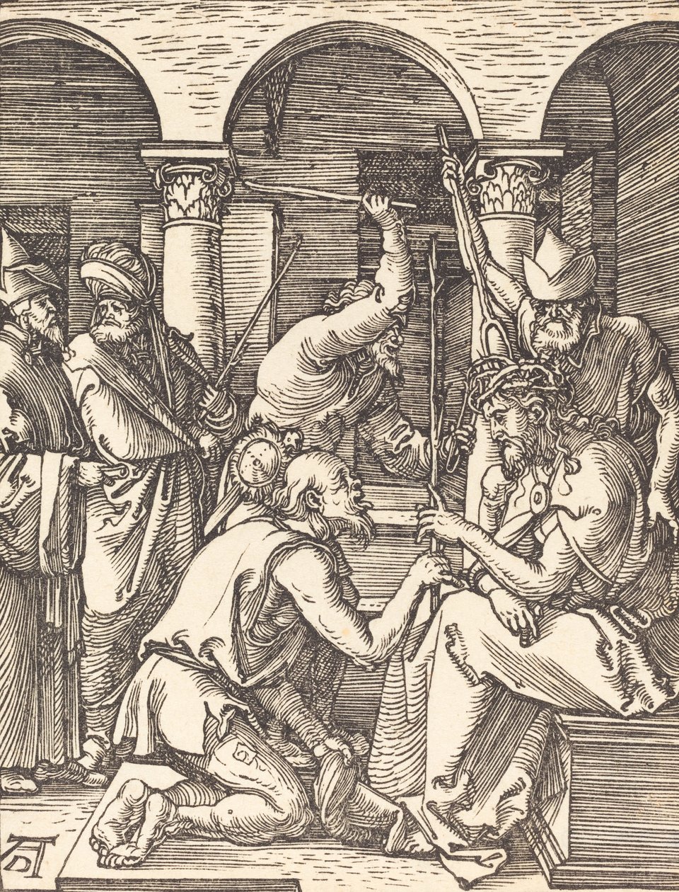 Kristus kronet med torner, sannsynligvis ca. 15091510. av Albrecht Dürer