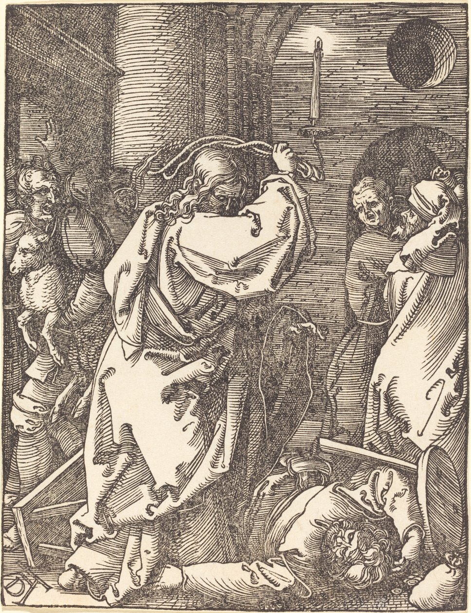 Kristus utviser pengeutlånerne fra tempelet av Albrecht Dürer