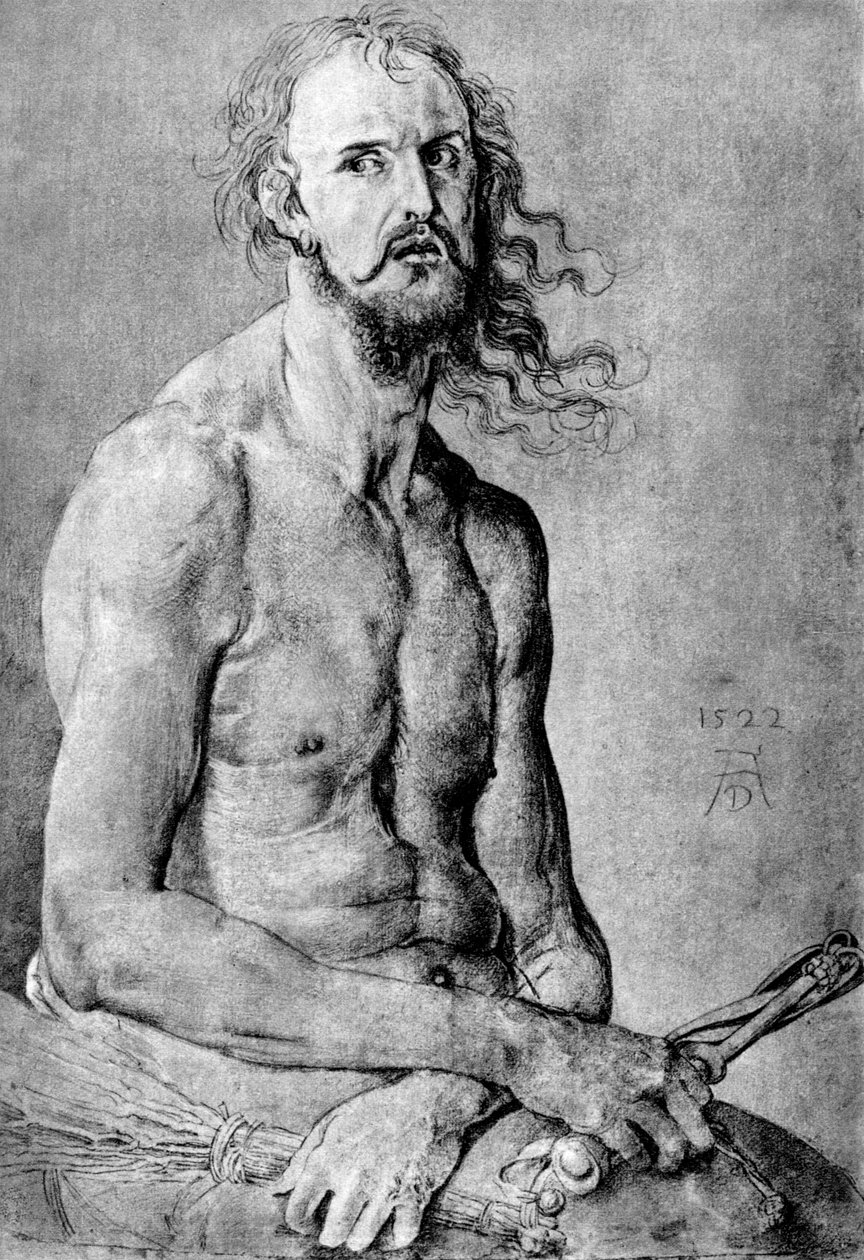 Kristus, sorgens mann, med Durers-trekk, 1522, 1936 av Albrecht Dürer
