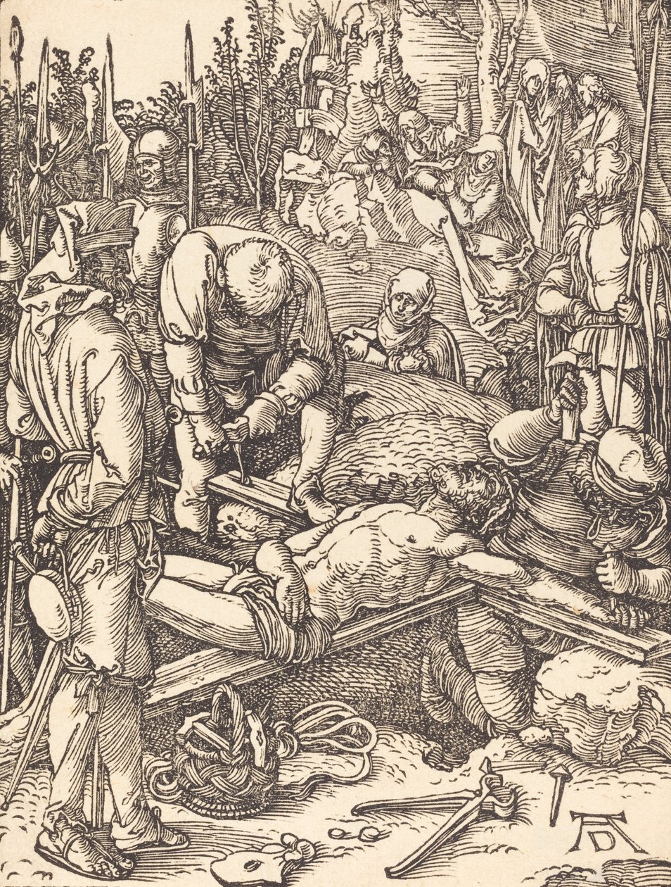 Kristus naglet til korset, sannsynligvis ca. 15091510. av Albrecht Dürer