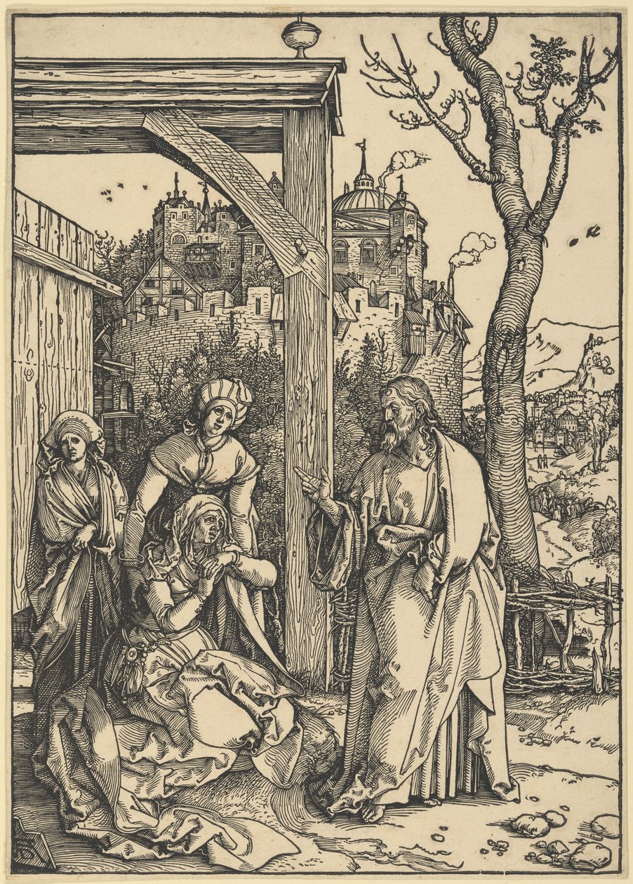 Kristus tar avskjed med sin mor, fra Jomfru Marias liv av Albrecht Dürer