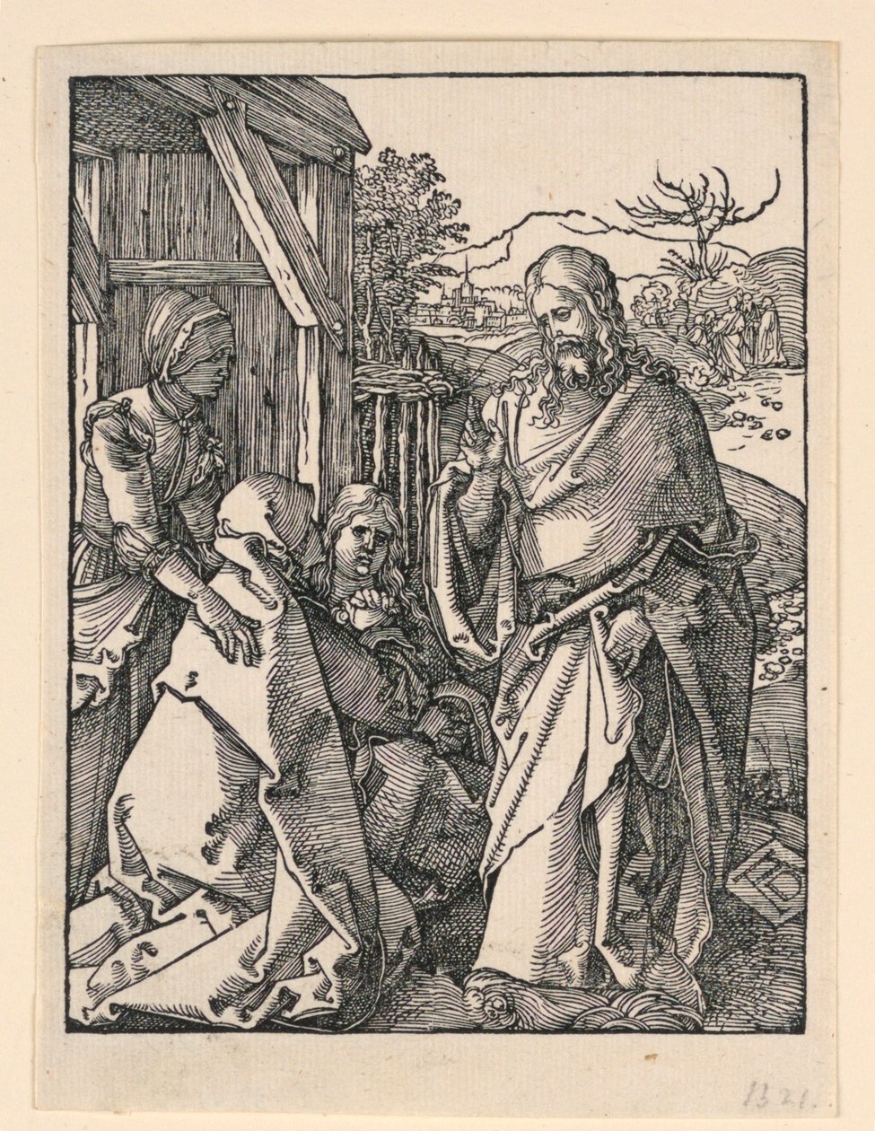 Kristus tar avskjed med sin mor, fra The Little Passion-serien av Albrecht Dürer