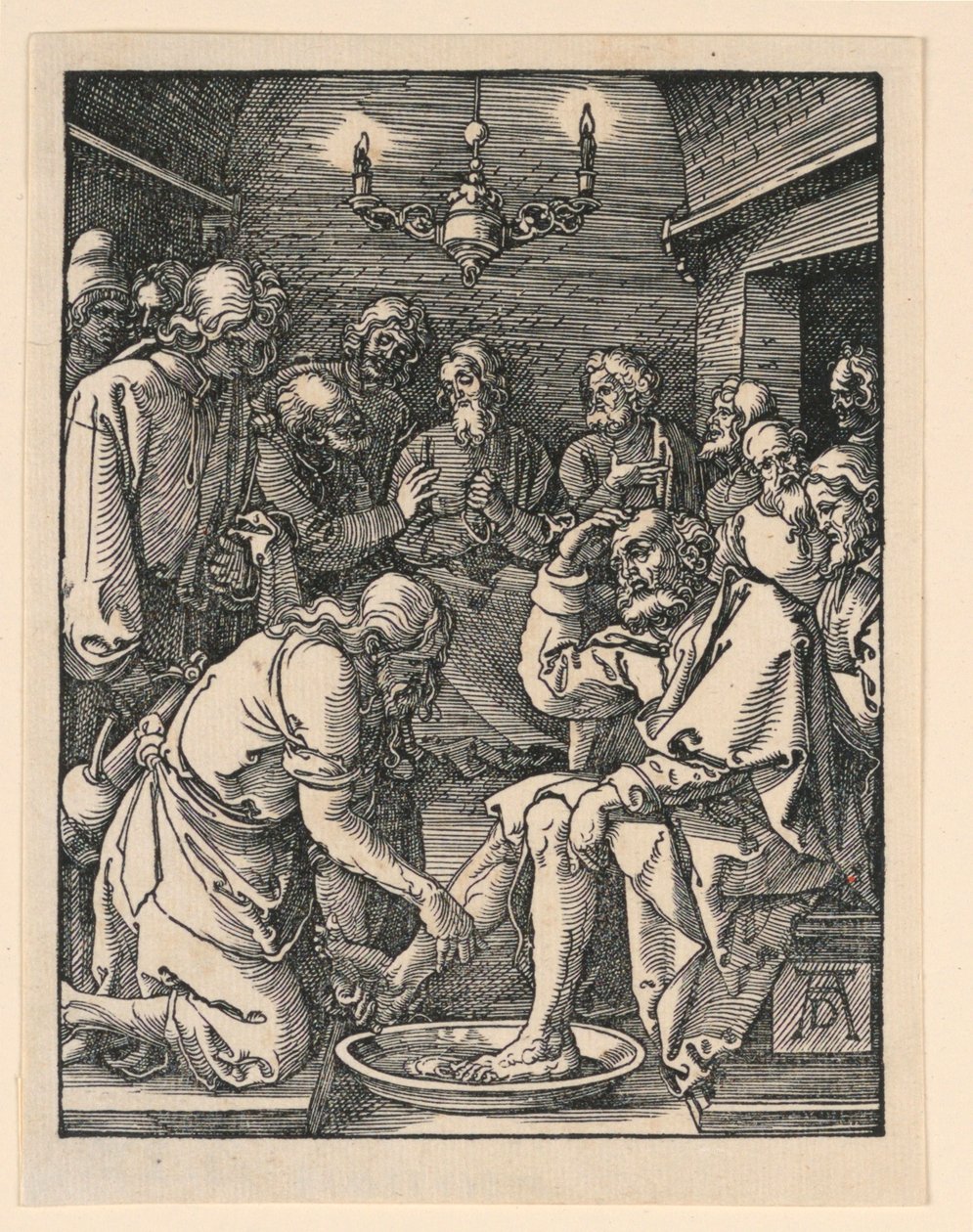 Christ Washing the Feet, fra The Little Passion-serien av Albrecht Dürer