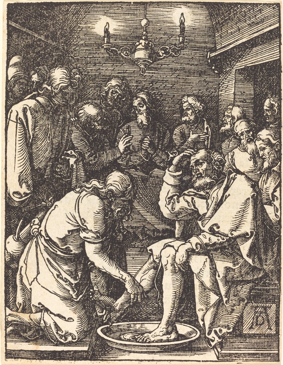 Kristus vasker disiplenes føtter av Albrecht Dürer