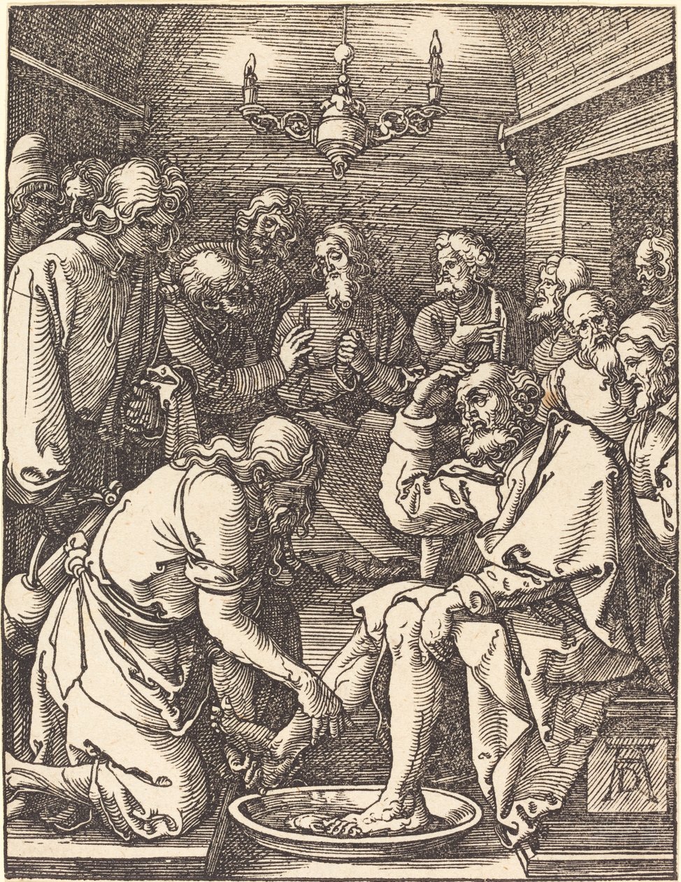 Kristus vasker disiplenes føtter av Albrecht Dürer