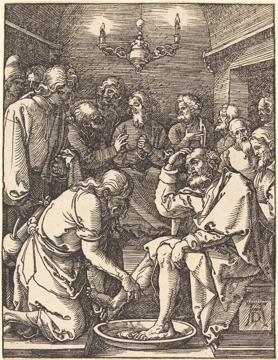 Kristus vasker disiplenes føtter av Albrecht Dürer