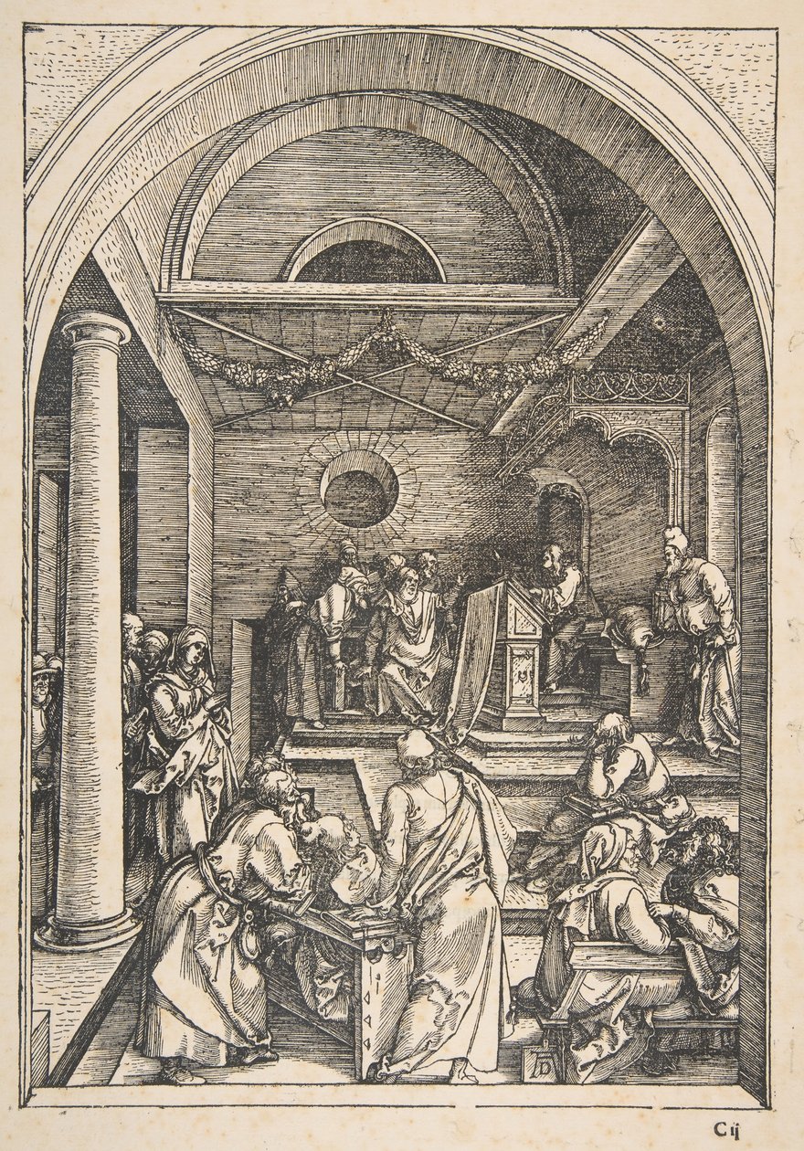 Kristus blant legene, fra The Life of the Virgin, Latin Edition, 1511.n.d. av Albrecht Dürer