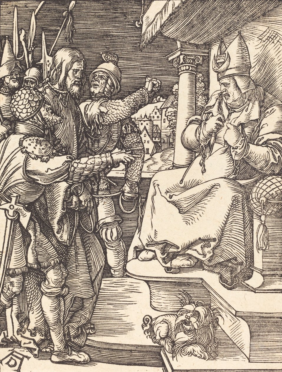 Kristus før Kaifas, sannsynligvis ca. 15091510. av Albrecht Dürer