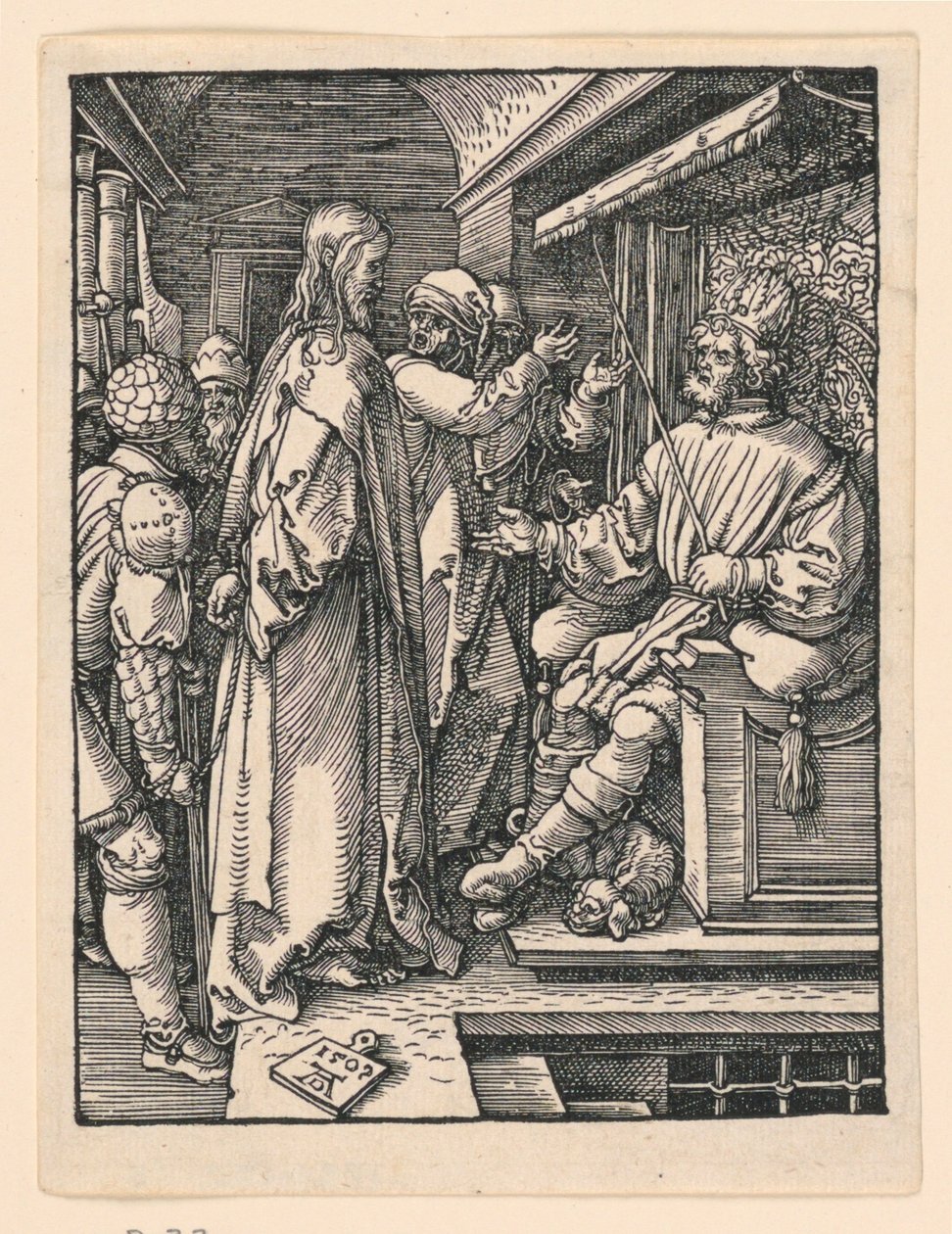 Kristus før Herodes, fra The Little Passion Series av Albrecht Dürer