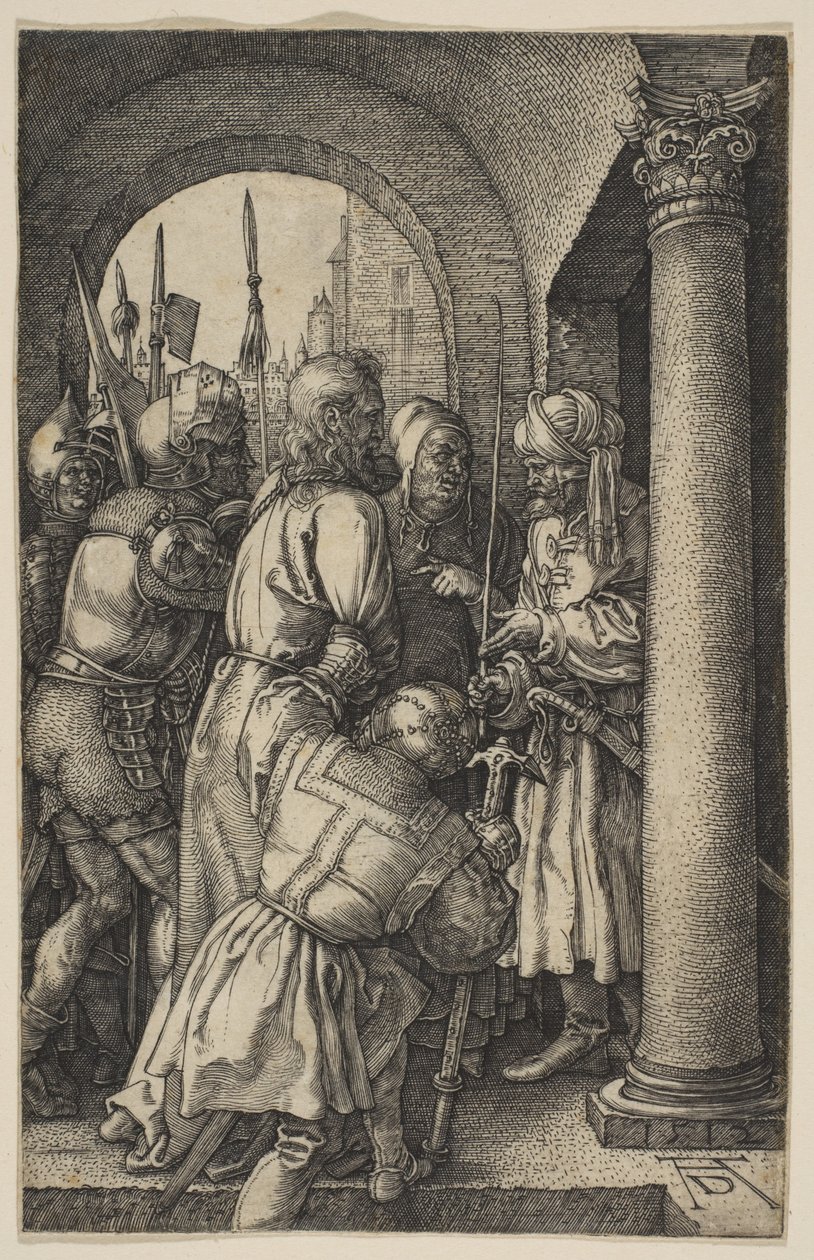 Kristus for Pilatus, fra «Lidelsen» av Albrecht Dürer