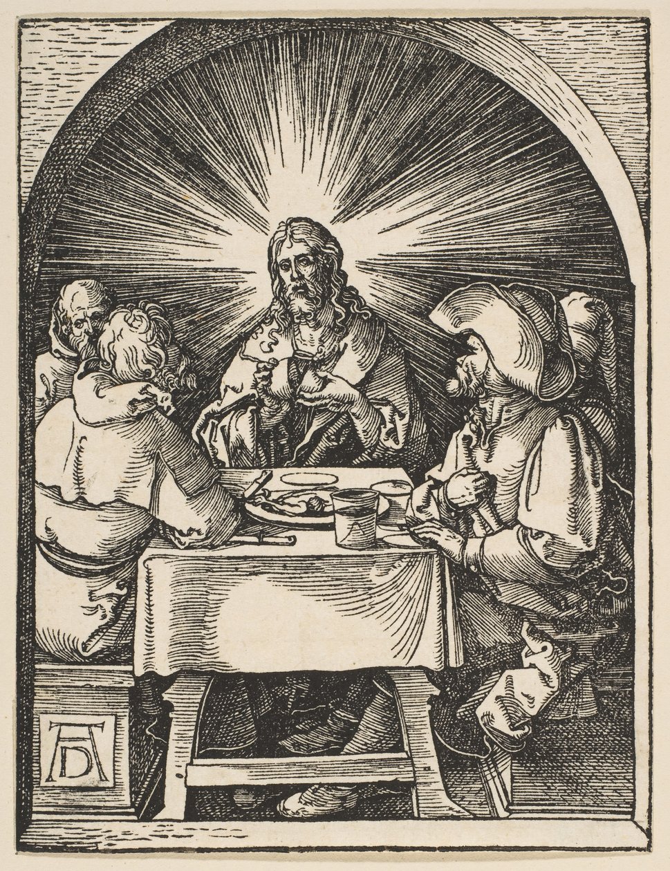 Kristus i Emmaus, fra Den lille lidenskapen, ca. 1510. av Albrecht Dürer