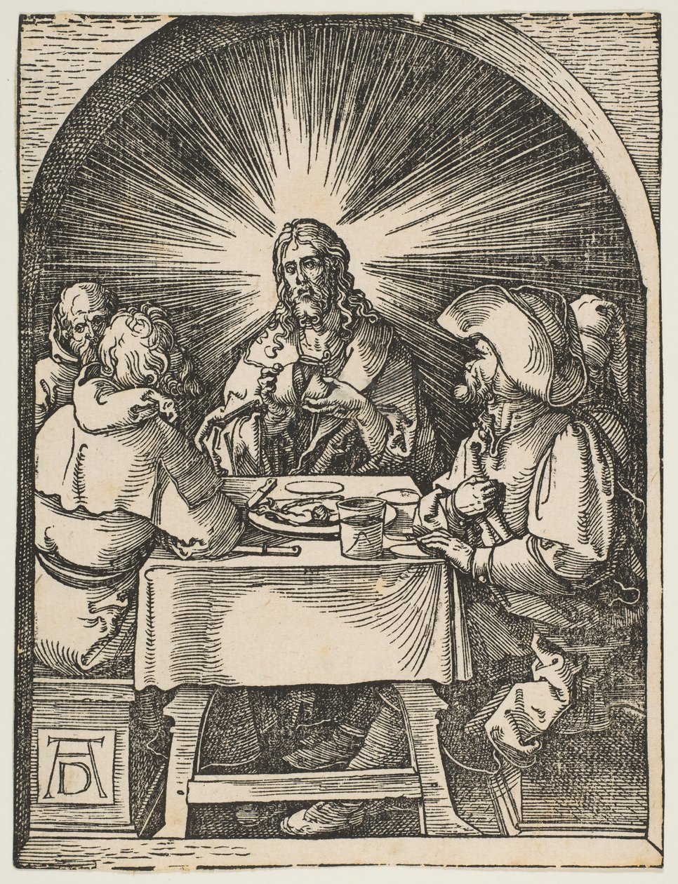 Kristus i Emmaus, fra Den lille lidenskapen, ca. 1510. av Albrecht Dürer