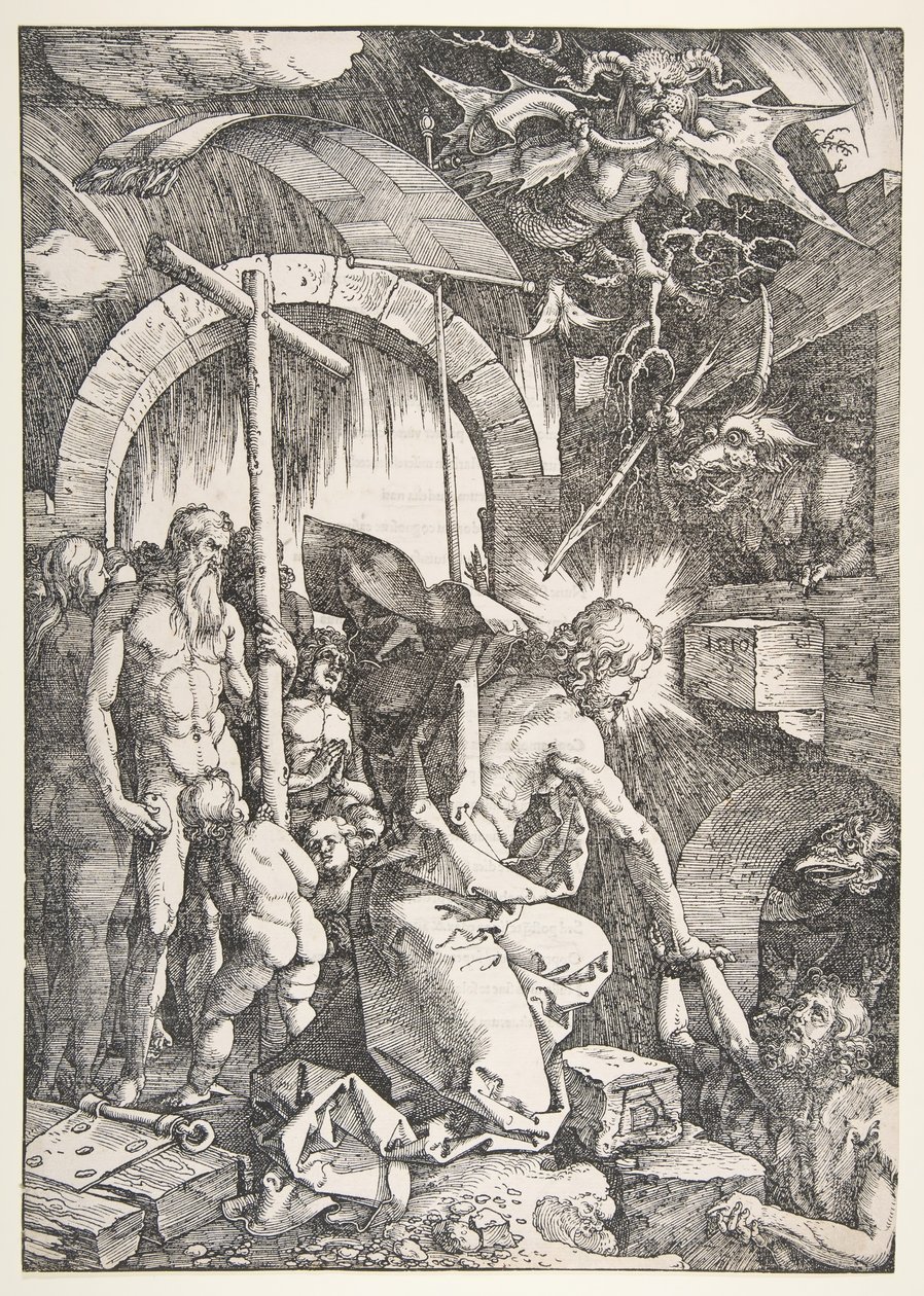 Kristus i limbo, fra The Large Passion, utgave 1511.n.d. av Albrecht Dürer