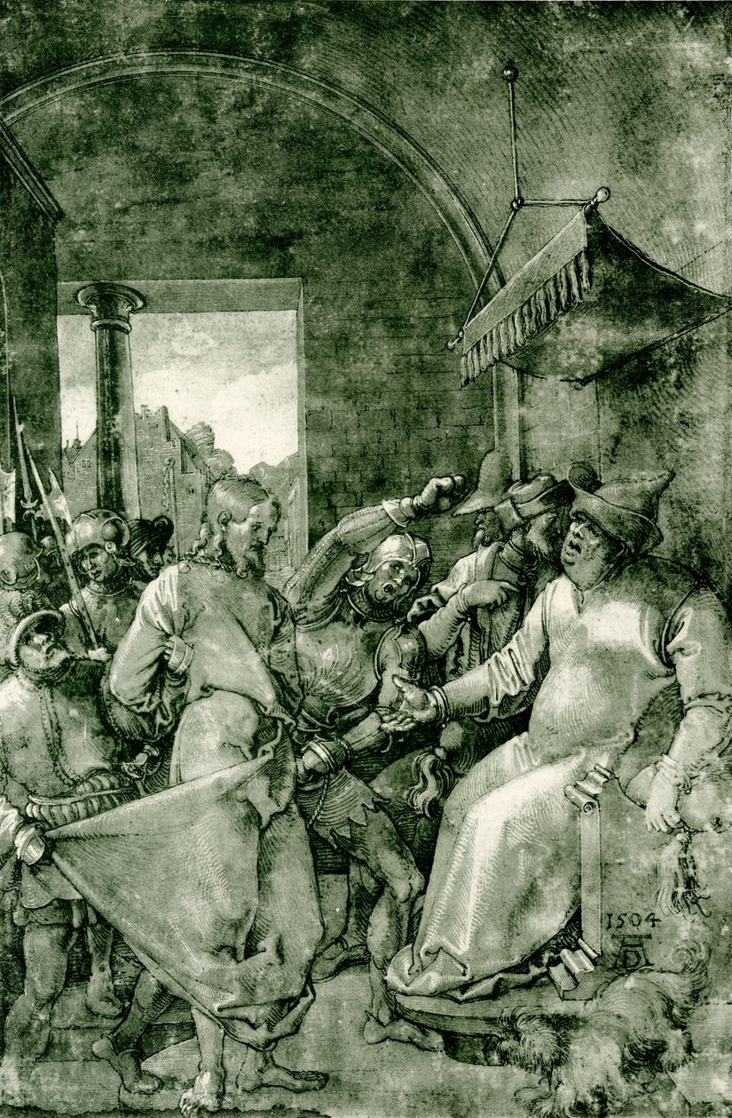 Kristus foran Kaifas av Albrecht Dürer