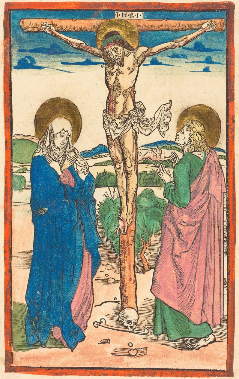 Kristus på korset mellom Jomfru Maria og Sankt Johannes av Albrecht Dürer