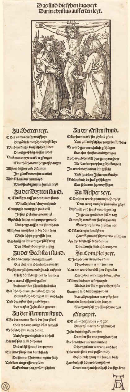 Kristus på korset med Maria og Johannes av Albrecht Dürer