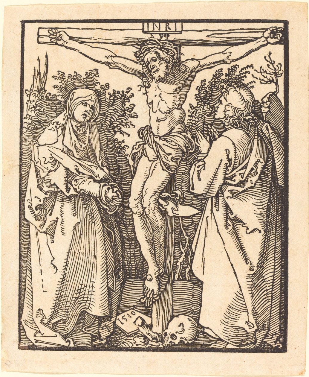 Kristus på korset med Maria og Johannes, 1510. av Albrecht Dürer