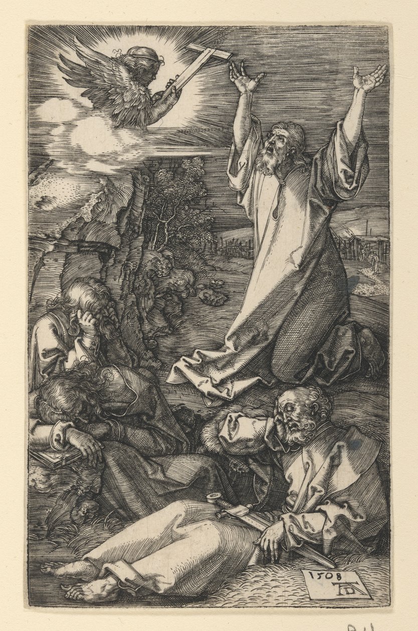 Kristus på Oljeberget, fra Den graverte pasjonen av Albrecht Dürer