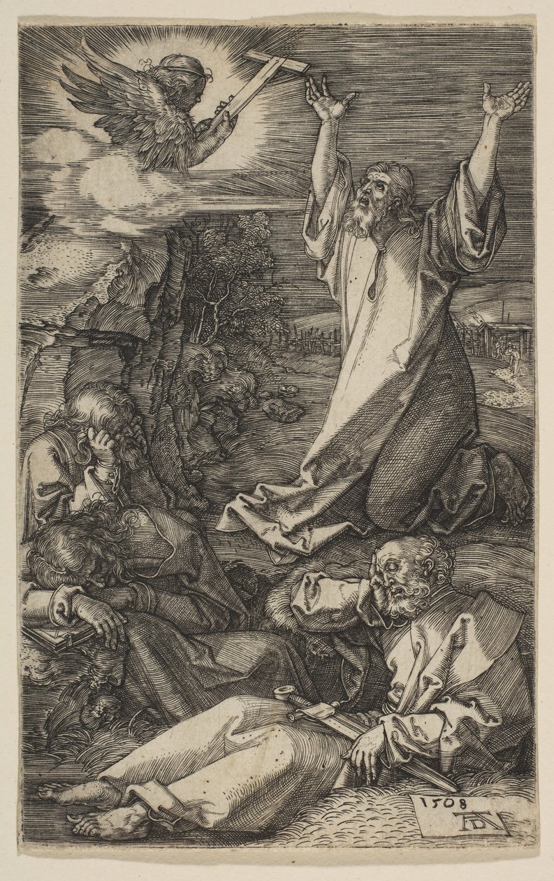 Kristus på Oljeberget, fra The Passion, 1508. av Albrecht Dürer