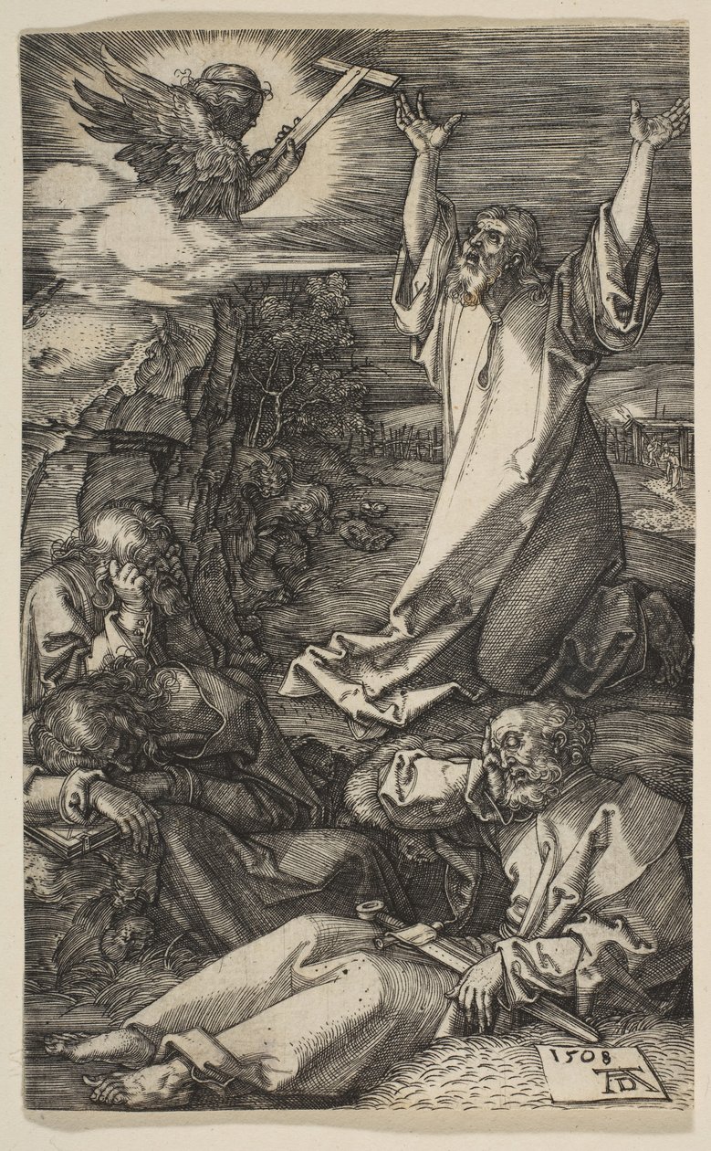 Kristus på Oljeberget, fra The Passion, 1508. av Albrecht Dürer
