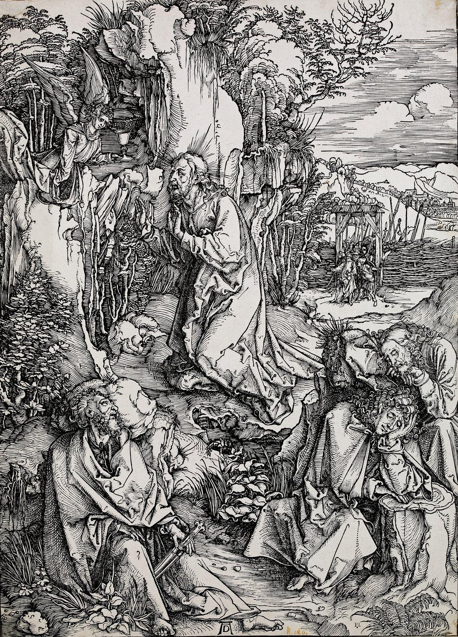 Kristus på olivenberget, 1496-1511 av Albrecht Dürer