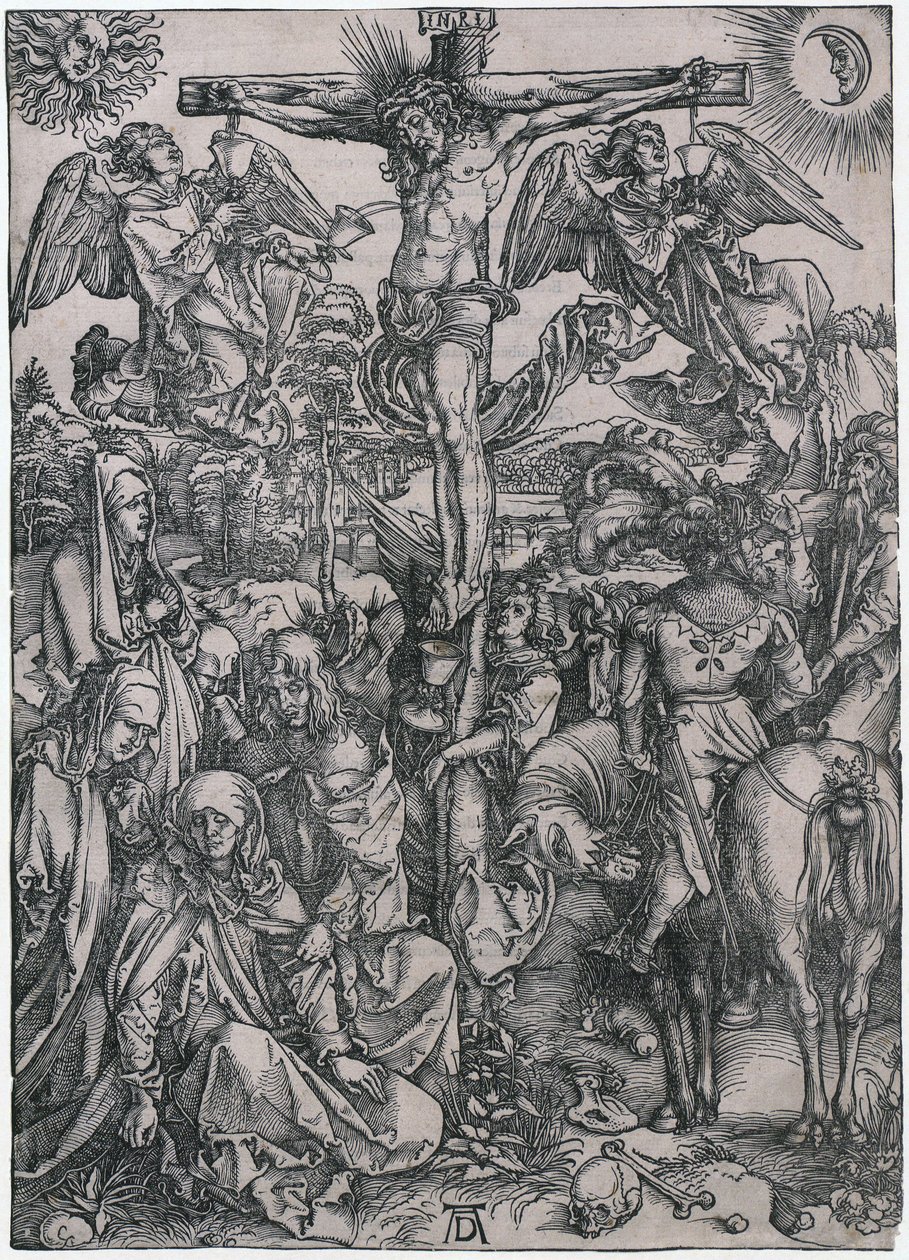 Kristus på korset, blad 8 i serien «Den store lidelsen» av Albrecht Dürer