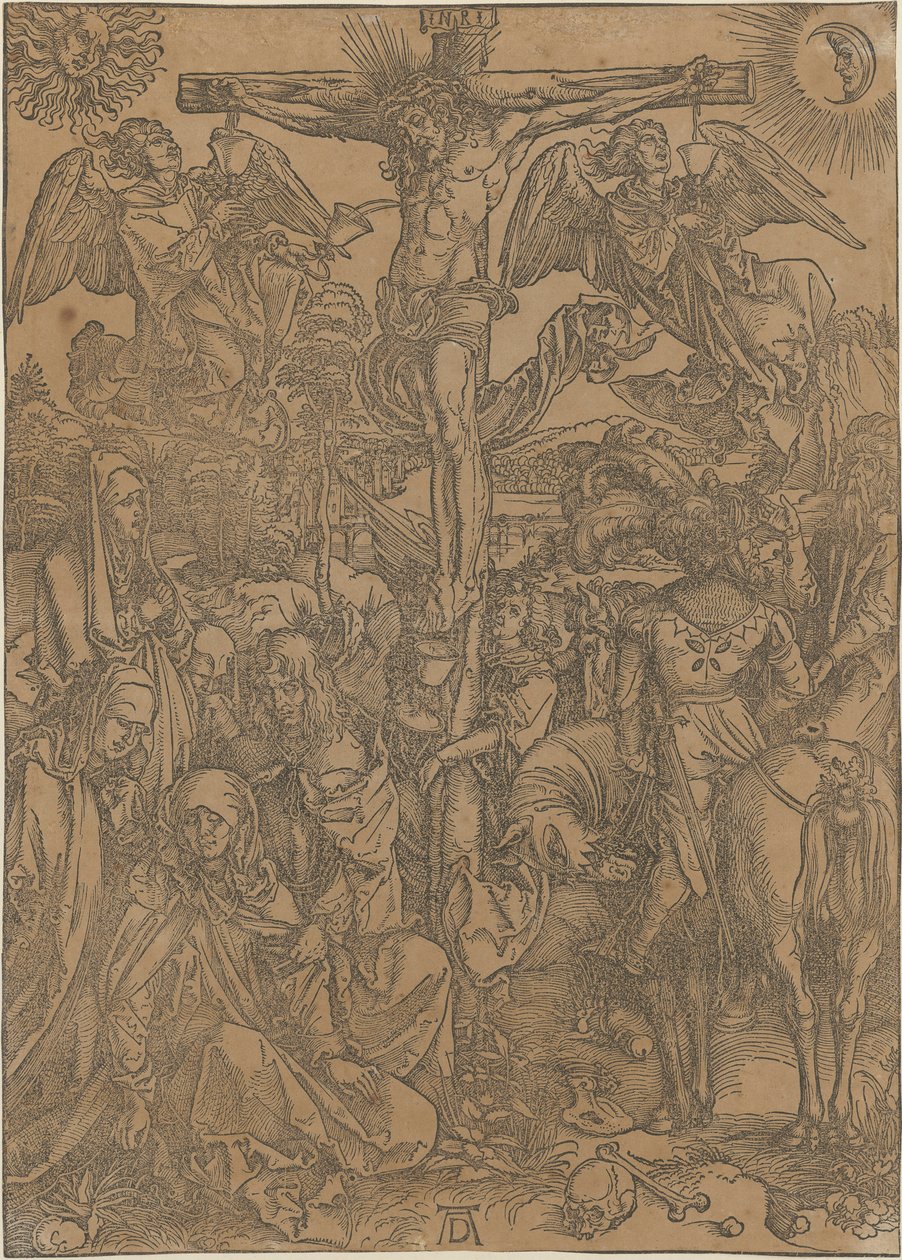 Kristus på korset, blad 8 i serien «Den store lidelseshistorien» av Albrecht Dürer