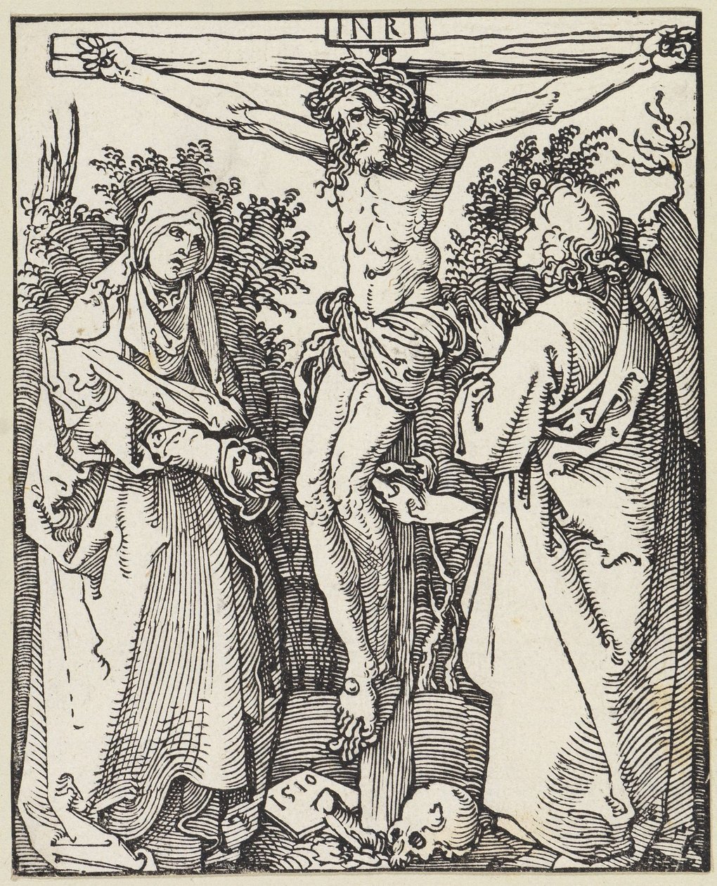 Kristus på korset med Maria og Johannes av Albrecht Dürer
