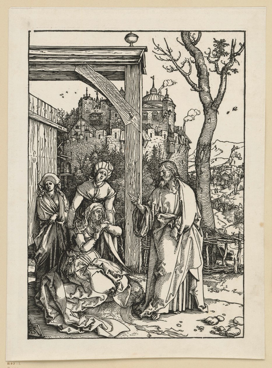 Kristus tar avskjed med sin mor (Marias liv) av Albrecht Dürer
