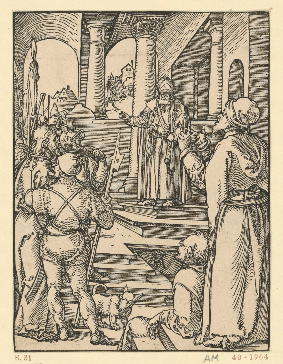 Kristus foran Pilatus (Den lille pasjonen) av Albrecht Dürer