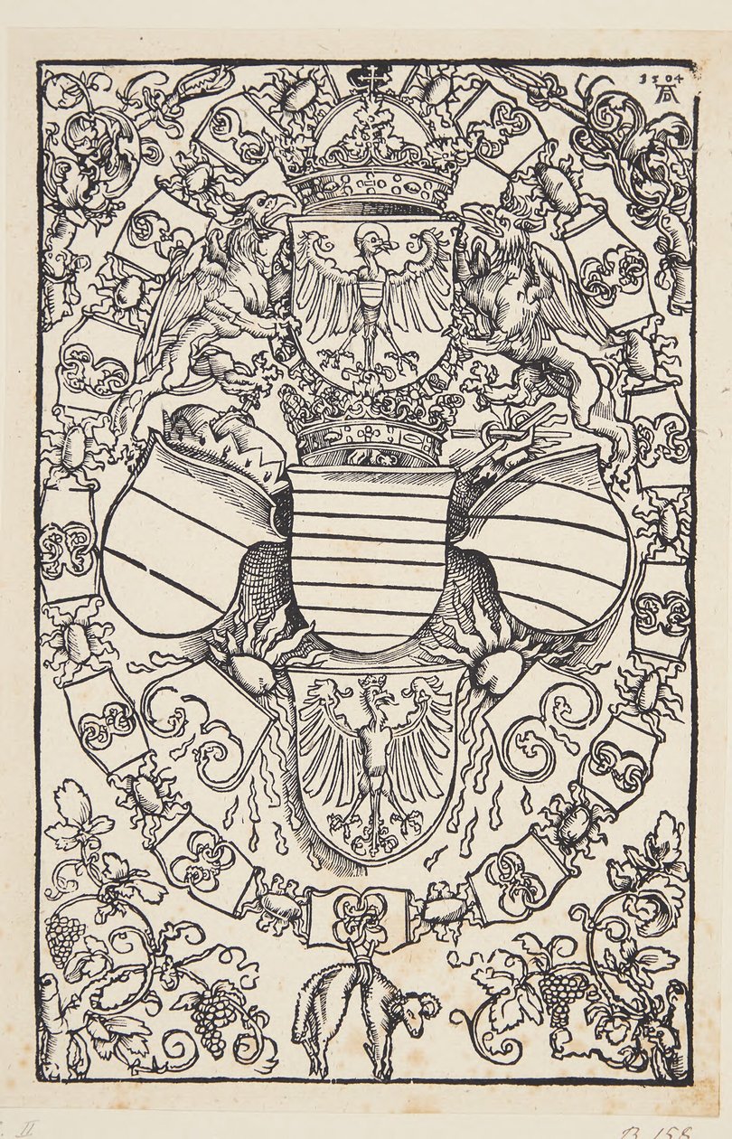 Våpenskjold av Maximilian I som konge av romerne av Albrecht Dürer