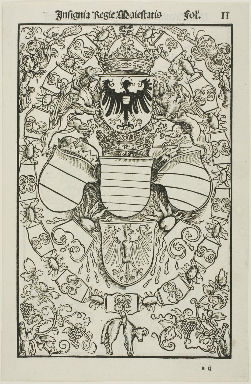 Våpenskjold av Maximilian I som konge av romerne av Albrecht Dürer