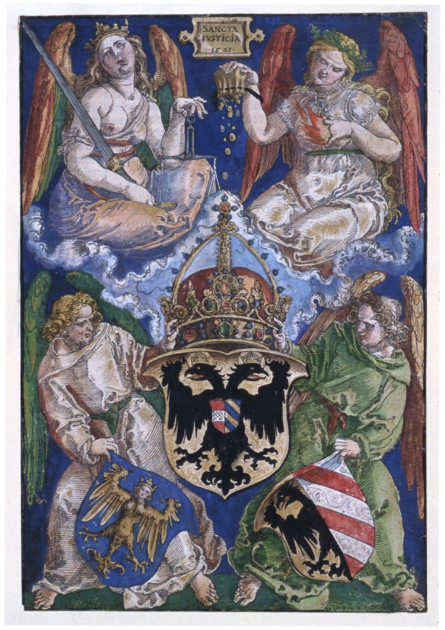 Det tyske rikets og byen Nürnbergs våpenskjold av Albrecht Dürer