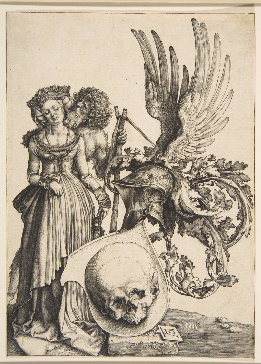 Våpenskjold med en hodeskalle av Albrecht Dürer