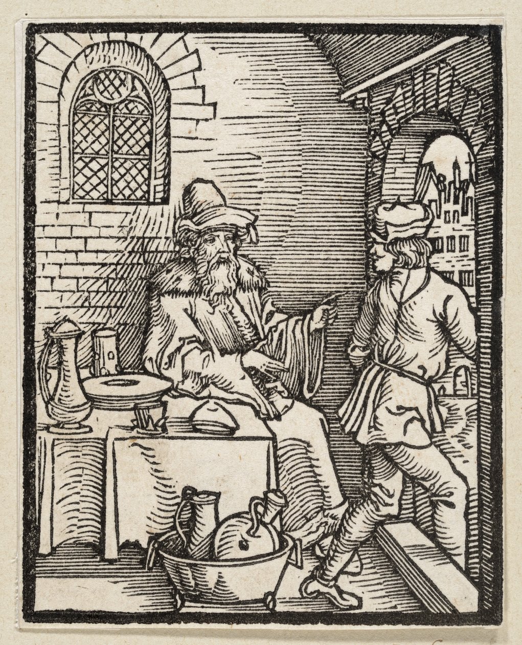 Gjestebudet uten gjester (fra: Postilla, 43 tresnitt) av Albrecht Dürer