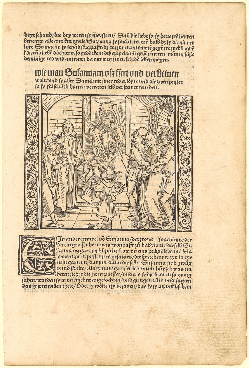 Barnet Daniel avslører Susannas anklagere for retten av Albrecht Dürer