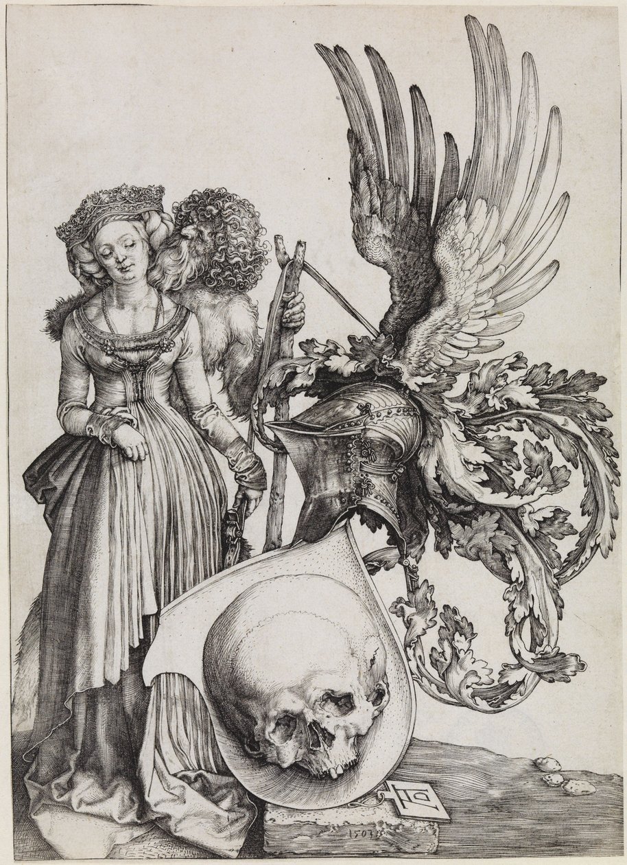 Våpenskjoldet med hodeskallen av Albrecht Dürer