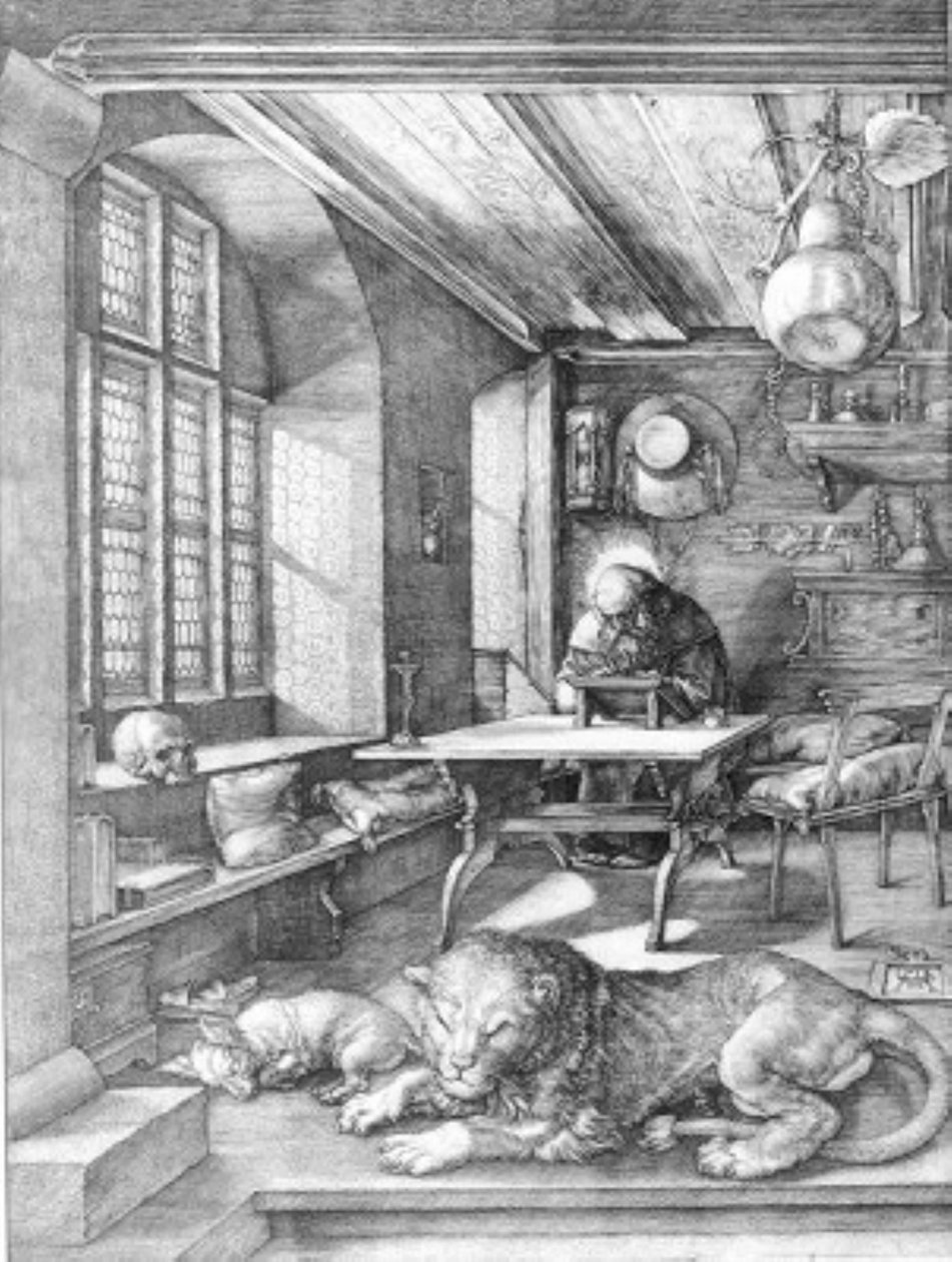Den hellige Hieronymus i sin celle av Albrecht Dürer