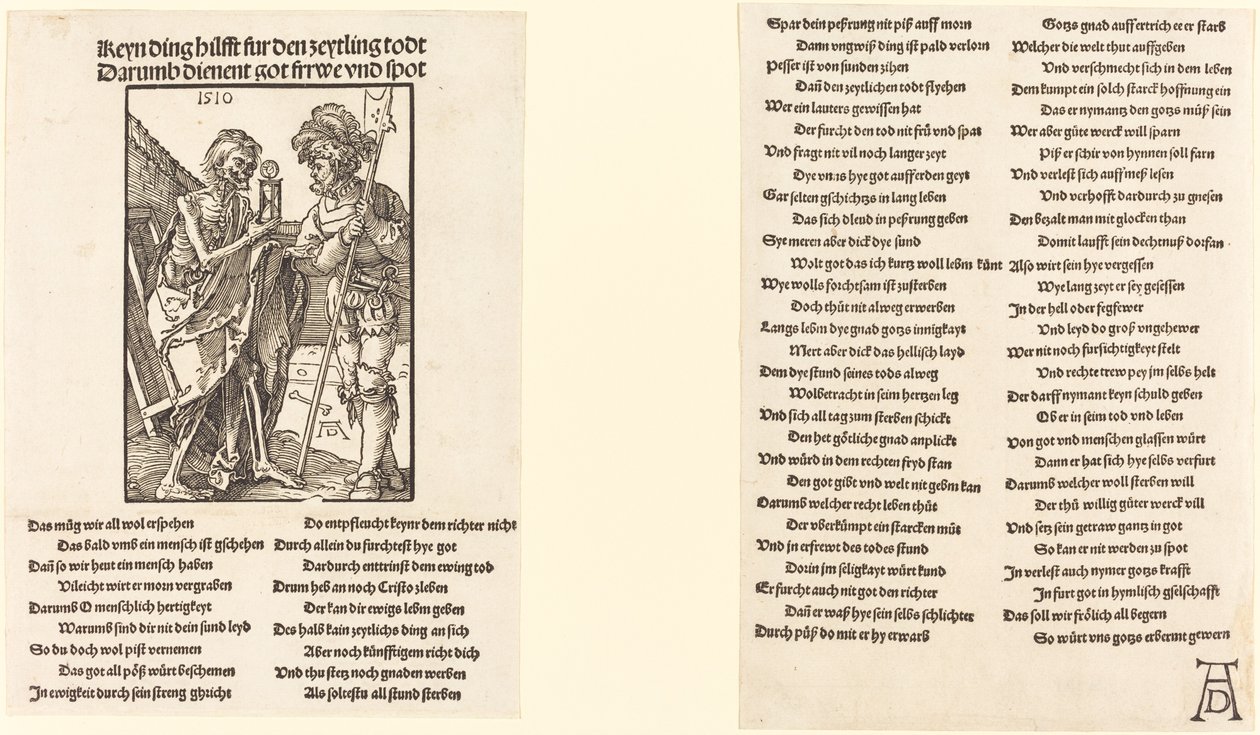 Døden og Lansquenet av Albrecht Dürer