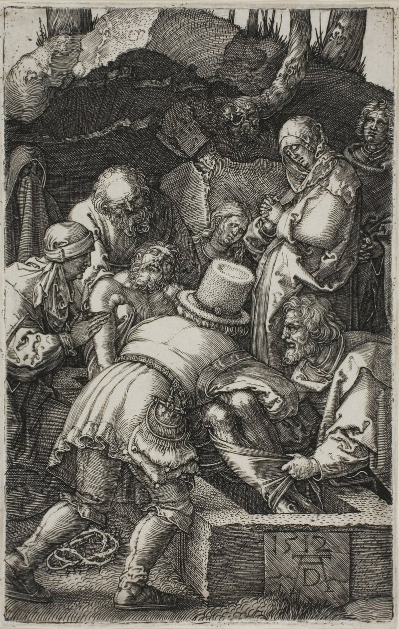 Deponering, fra The Engraved Passion av Albrecht Dürer
