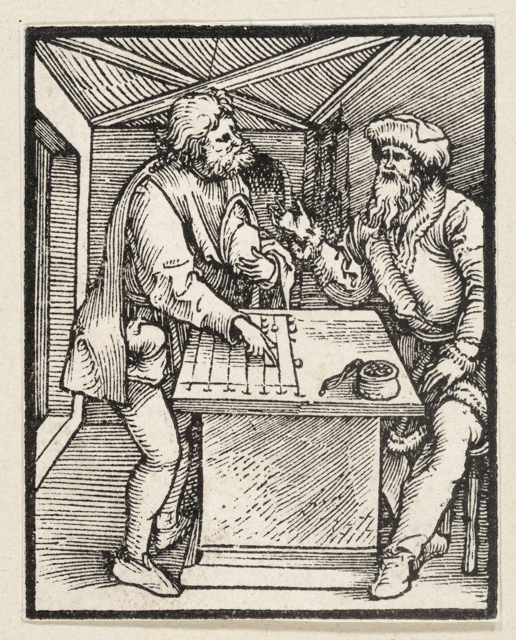 Den rike mannen og hans husholderske (fra: Postilla, 43 tresnitt) av Albrecht Dürer