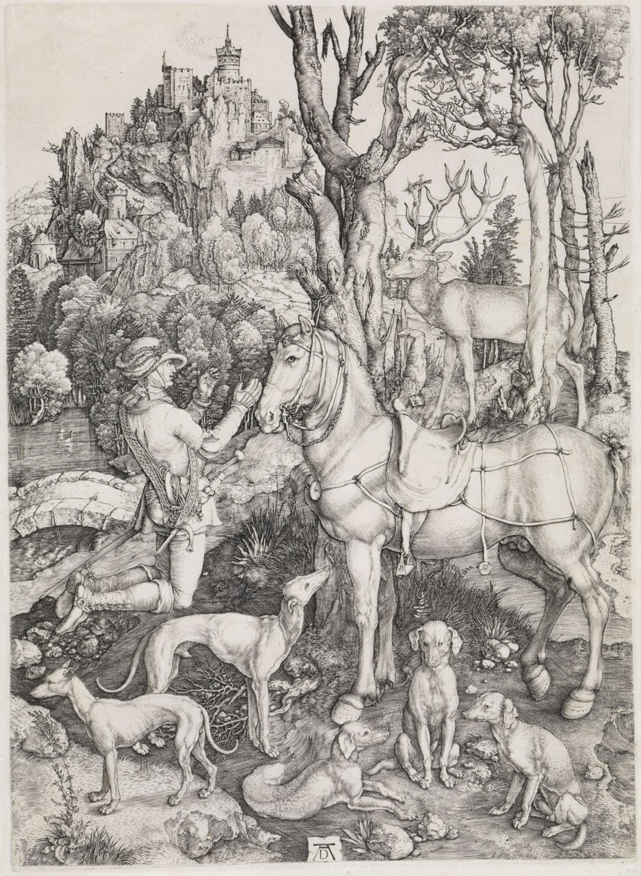 Sankt Eustachius av Albrecht Dürer