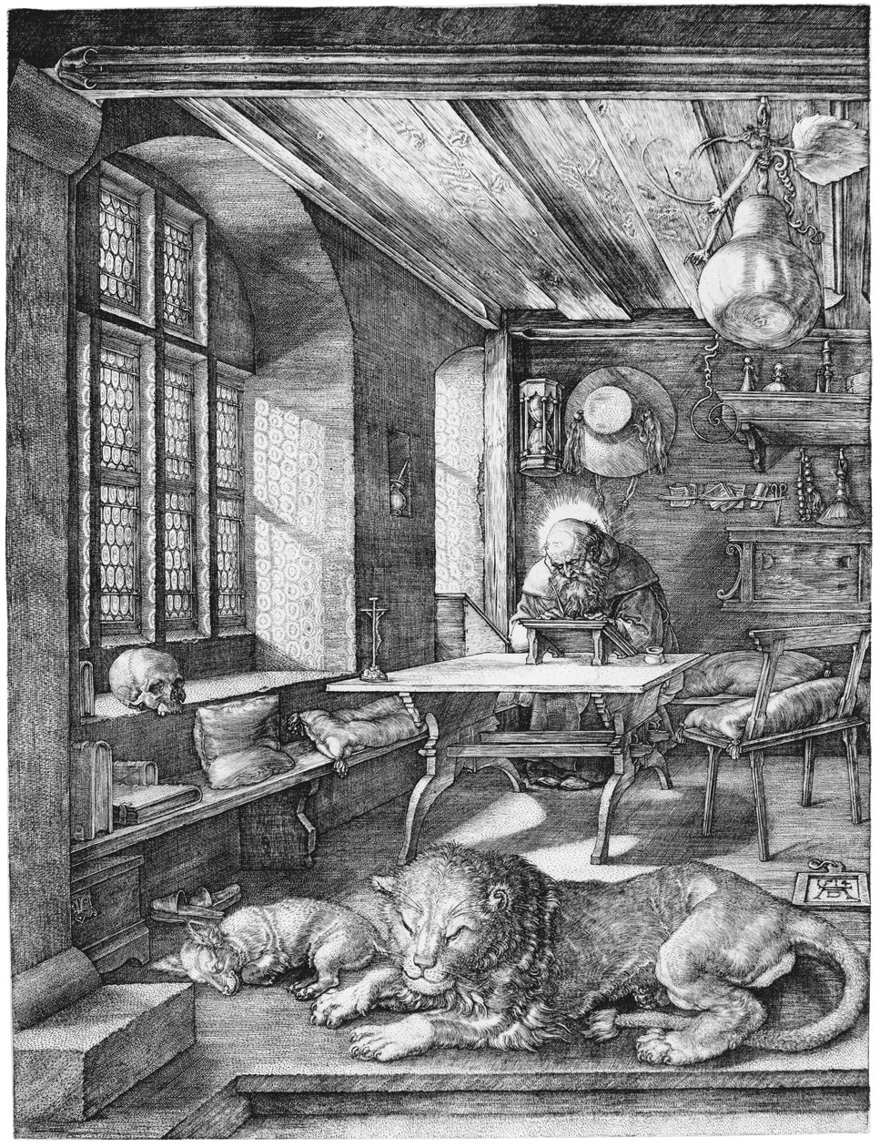 Saint Jerome i saken av Albrecht Dürer