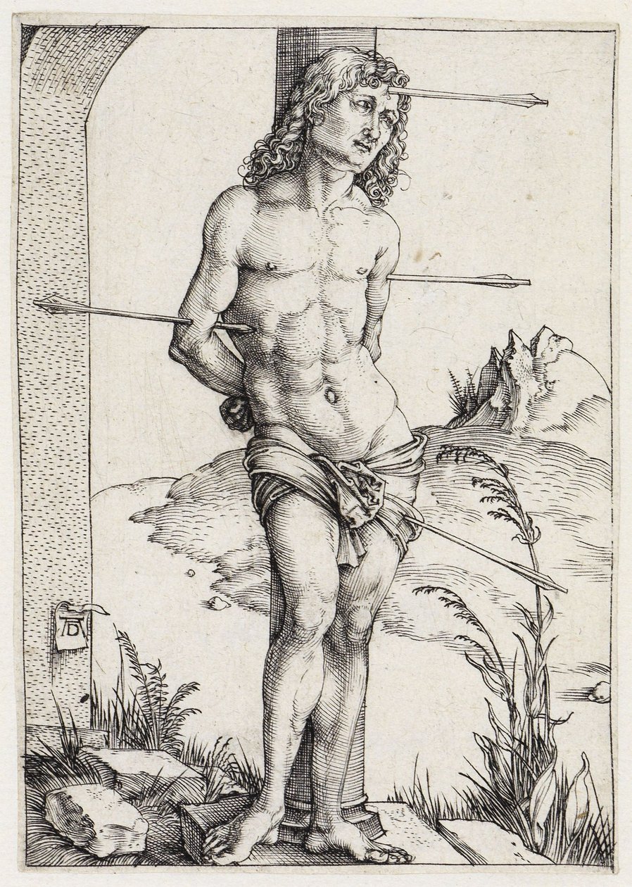 Sankt Sebastian ved søylen av Albrecht Dürer