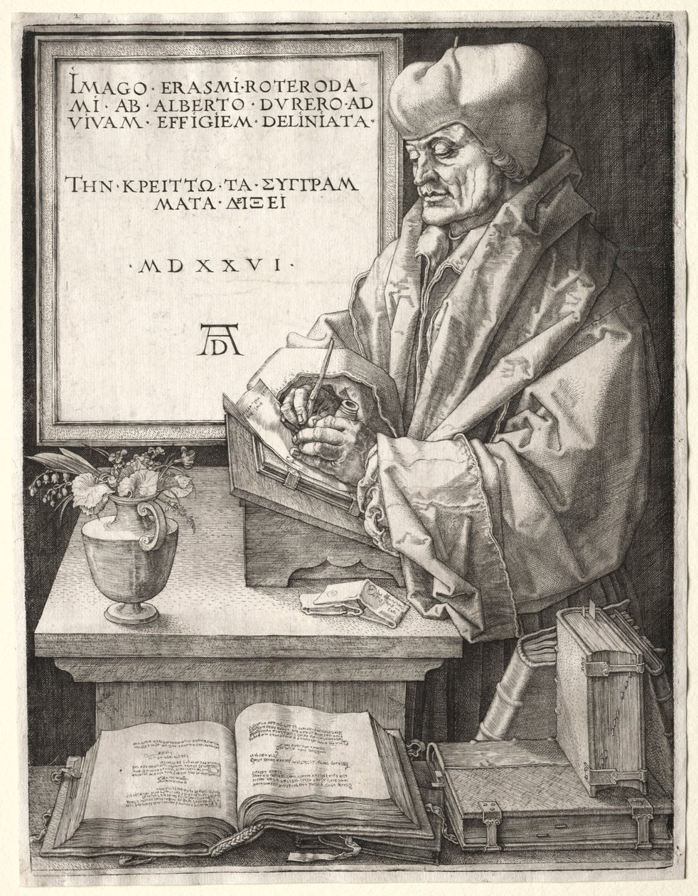 Desiderius Erasmus av Rotterdam, 1526. av Albrecht Dürer